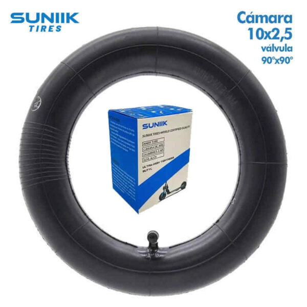 CAMARA AIRE SUNIIK 10X2 50 VALVULA ACODADA 90/90