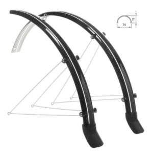 JGO  GUARDABARROS WAG NEGRO 28MM ANCHO NEGRO