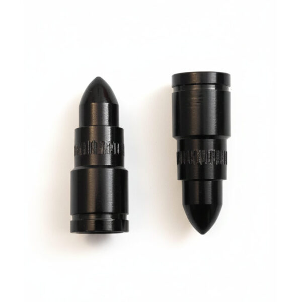 PAR TAPONES VALVULA NEGROS TIPO BALA