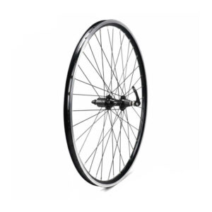 RUEDA TRASERA 26 ALUMINIO NEGRA PARA CASSETTE
