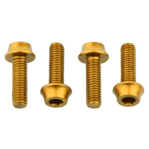 TORNILLOS PORTABIDON  JGO 4  ALUMINIO 16MM  ORO